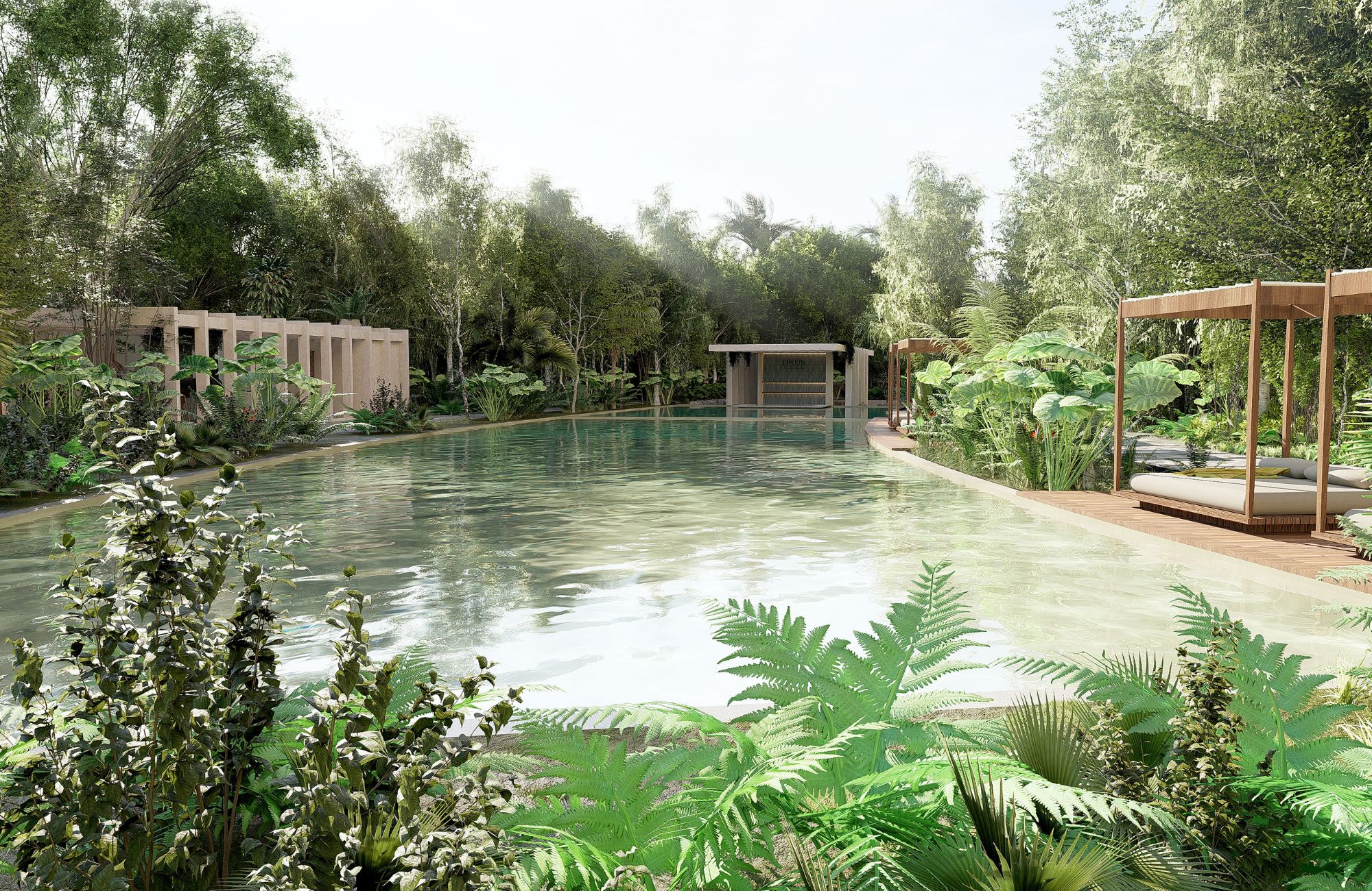 Condo with Spa, restaurant, sky lounge, cinema, concierge, dog area and more for sale Cancun, pre-construction.