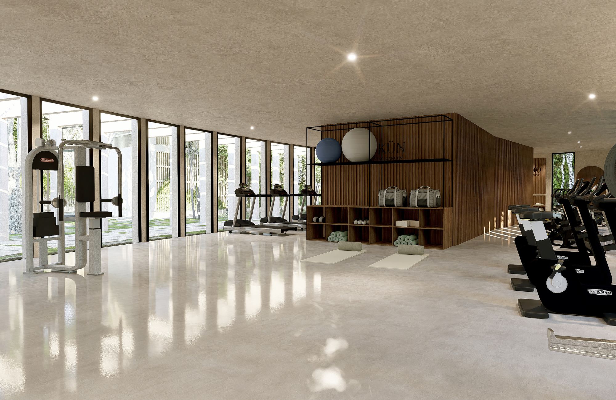 Condo with 100 m2 garden,  infinity pool, pet spa, cowork, gym, pre-construction, on Nader Avenue, Cancun, for sale.