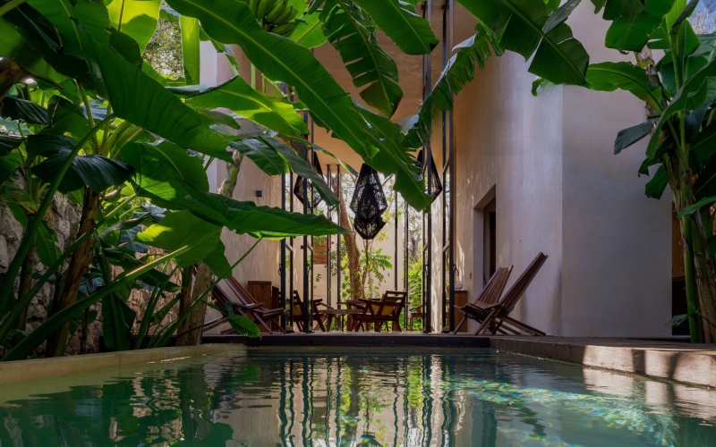 Villa con alberca privada, rodeada de naturaleza, en venta, Huertos Familiares, Cozumel