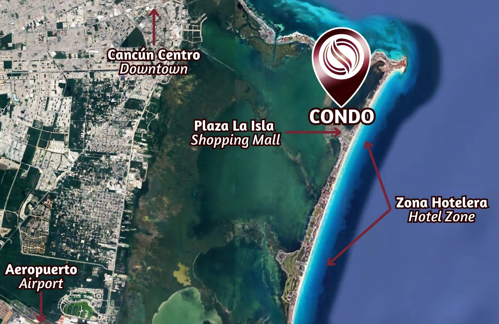 Ocean view condo with dock, sports courts, adults pool, close to golf, marina,  beach club, for sale Puerto Canc&uacute;n.