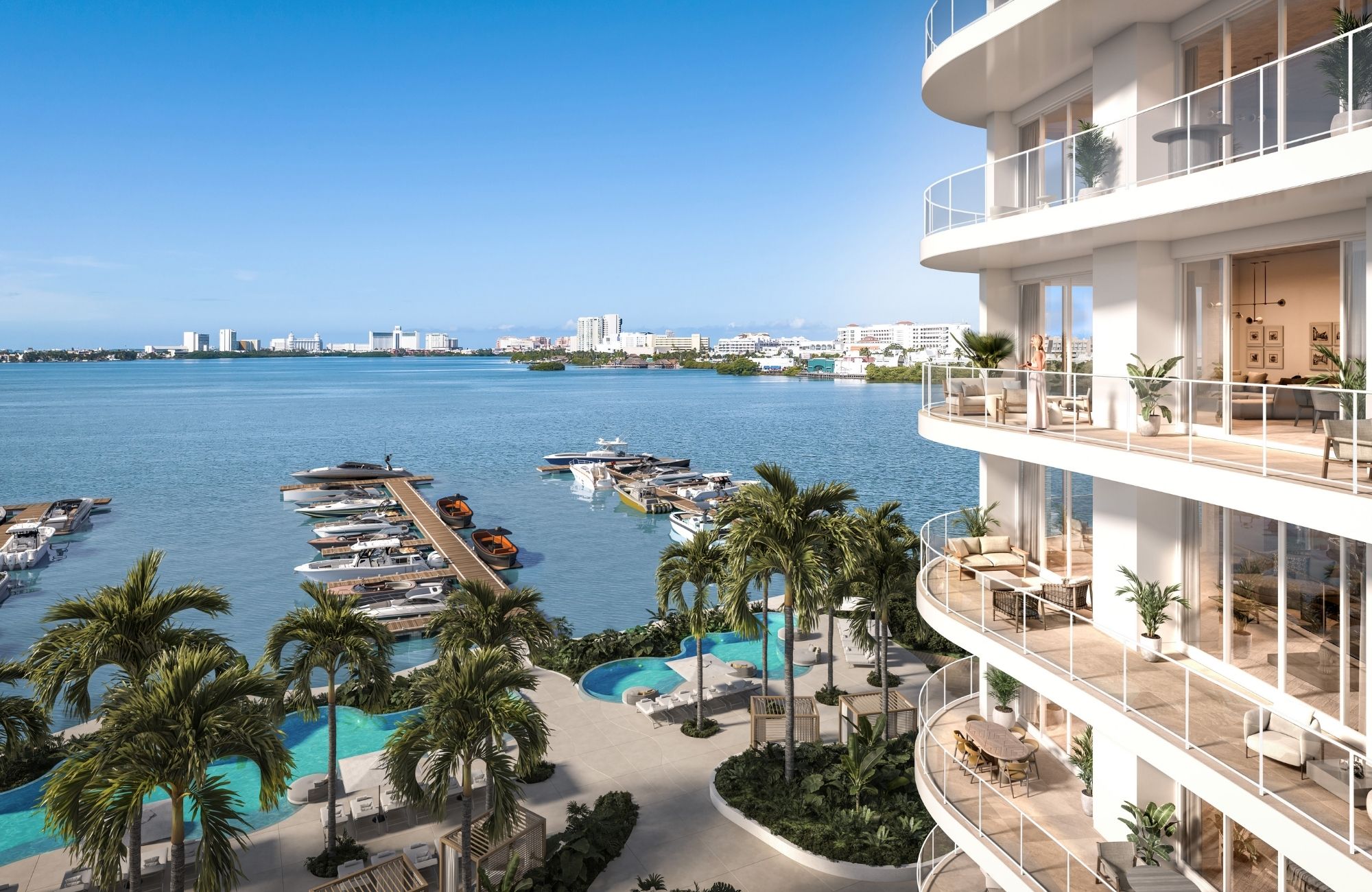 Luxury corner penthouse with lagoon views for sale, Hotel Zone Canc&uacute;n