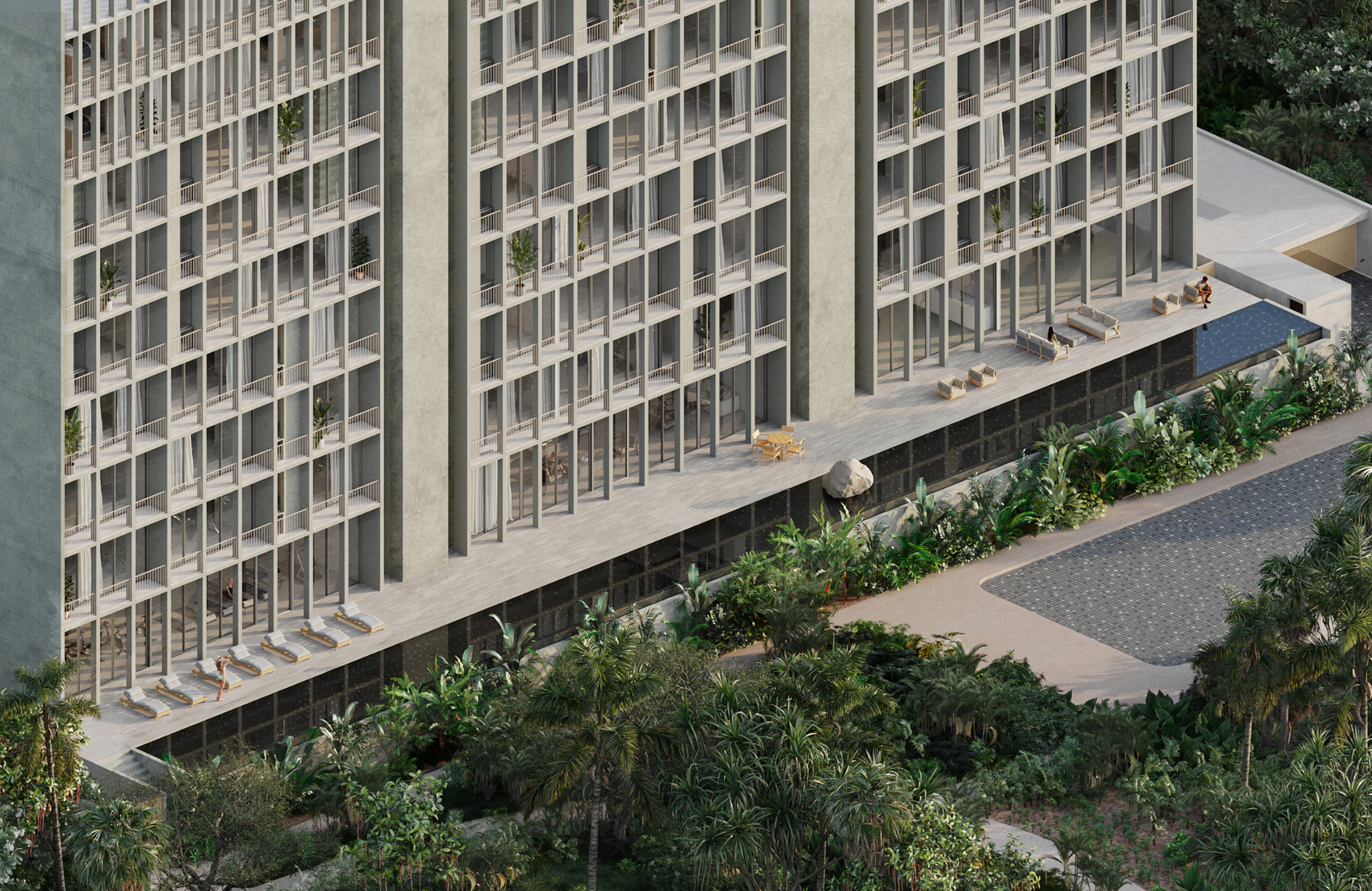 Condo with Spa, restaurant, sky lounge, cinema, concierge, dog area and more for sale Cancun, pre-construction.