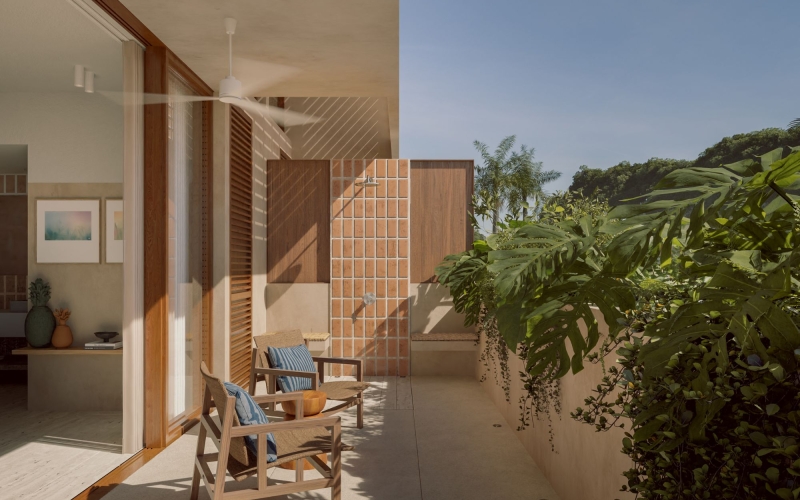 Fully furnished two-level loft-style studio for sale, Santa Cruz, Huatulco