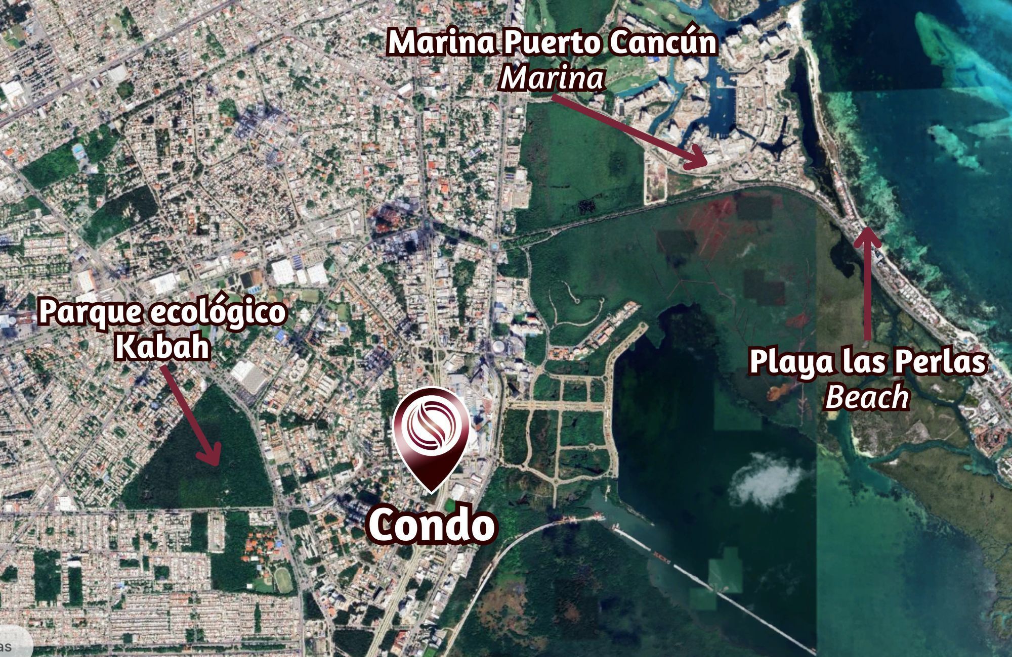 Ground floor condo, 214 m2, marble floor, in gated community, pool, pet area, gym, BBQ area, located in Cumbres Cancun, for sale.