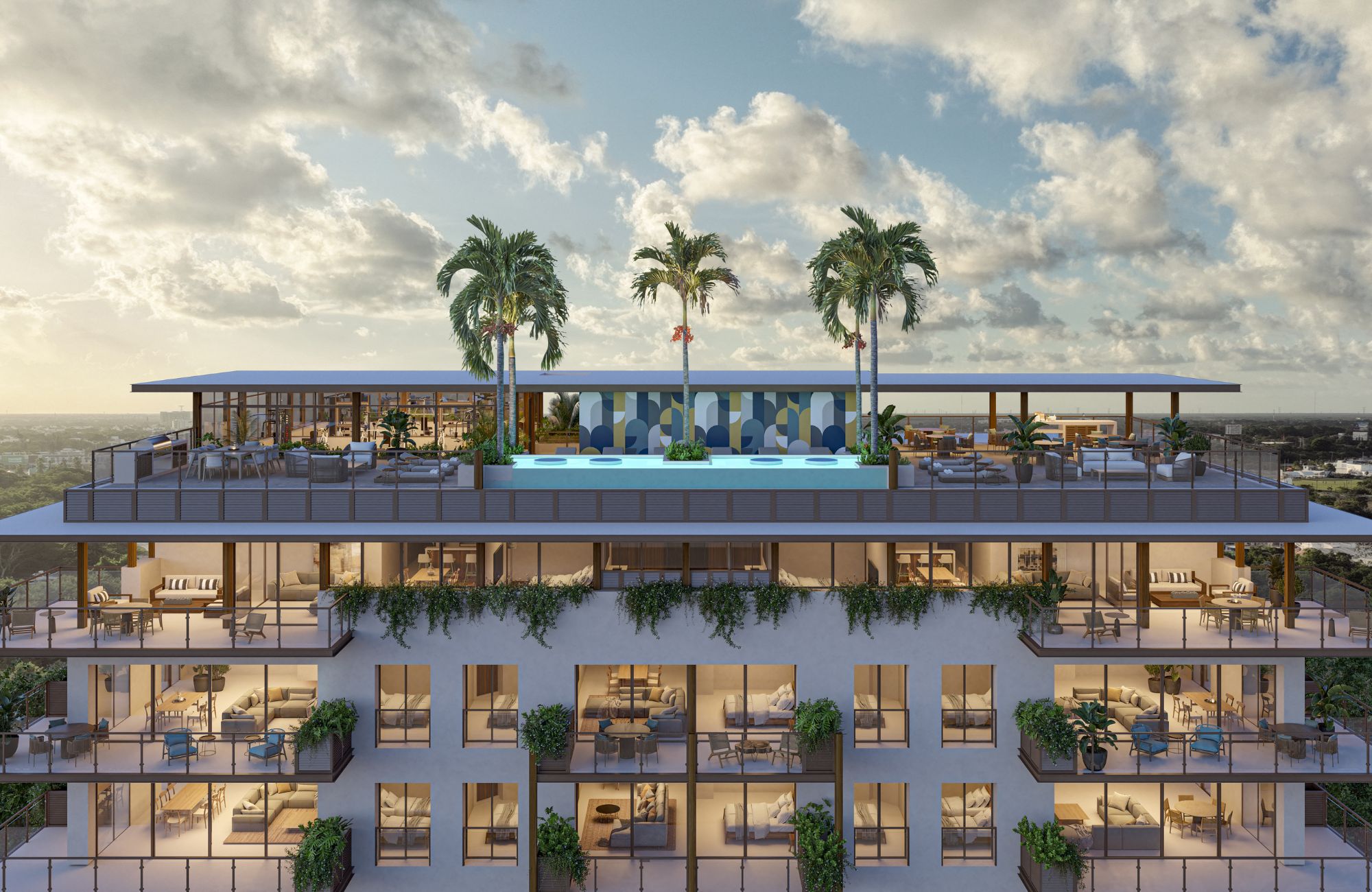 Penthouse with Spa, infinity pool and lake with beach, pre-construction, for sale, Canc&uacute;n.