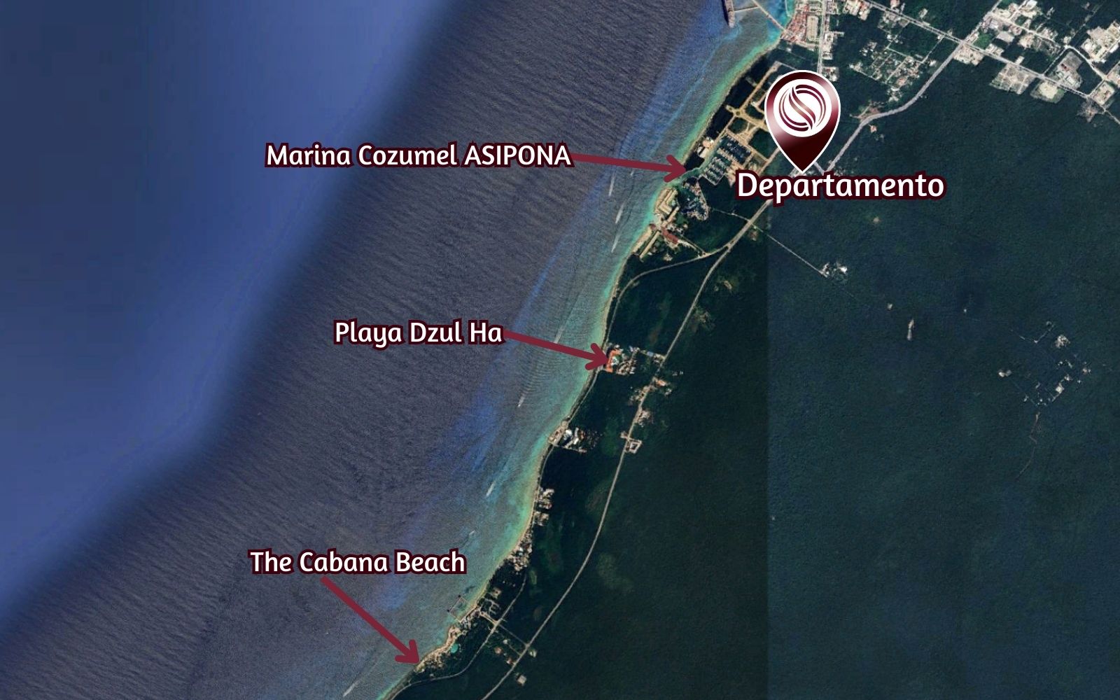 Condominium with pool, paddle tennis court, bar, grill, jacuzzi, for sale Cozumel