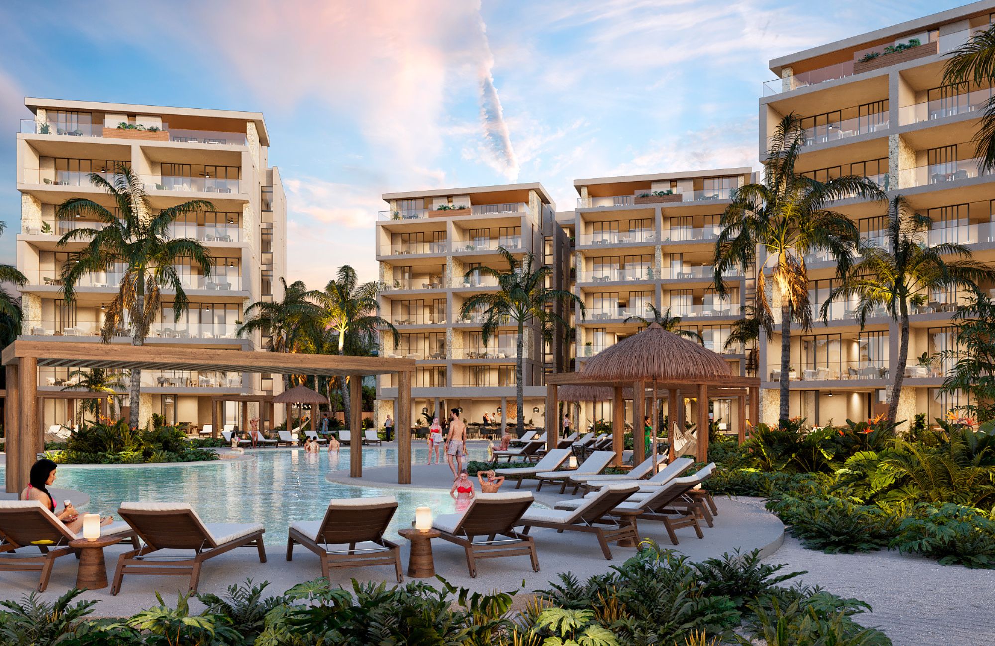 Condo with a pool by the sea and terrace, for sale in San Crisanto, Yucatan.