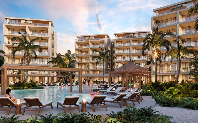 Oceanfront ground-floor condo with pool for sale, Chuburn&aacute;, Yucat&aacute;n