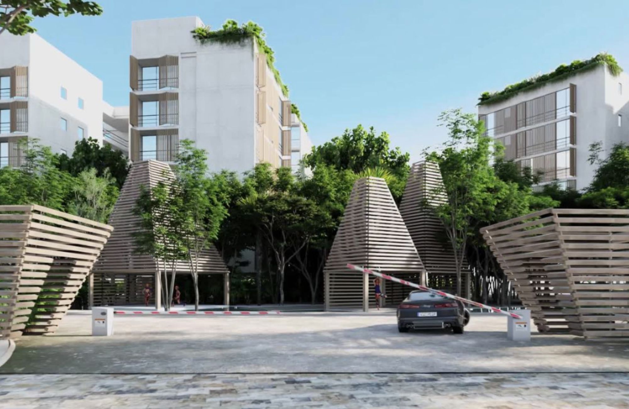 Steps from the beach condominium pool, Chicxulub Puerto, for sale, M&eacute;rida