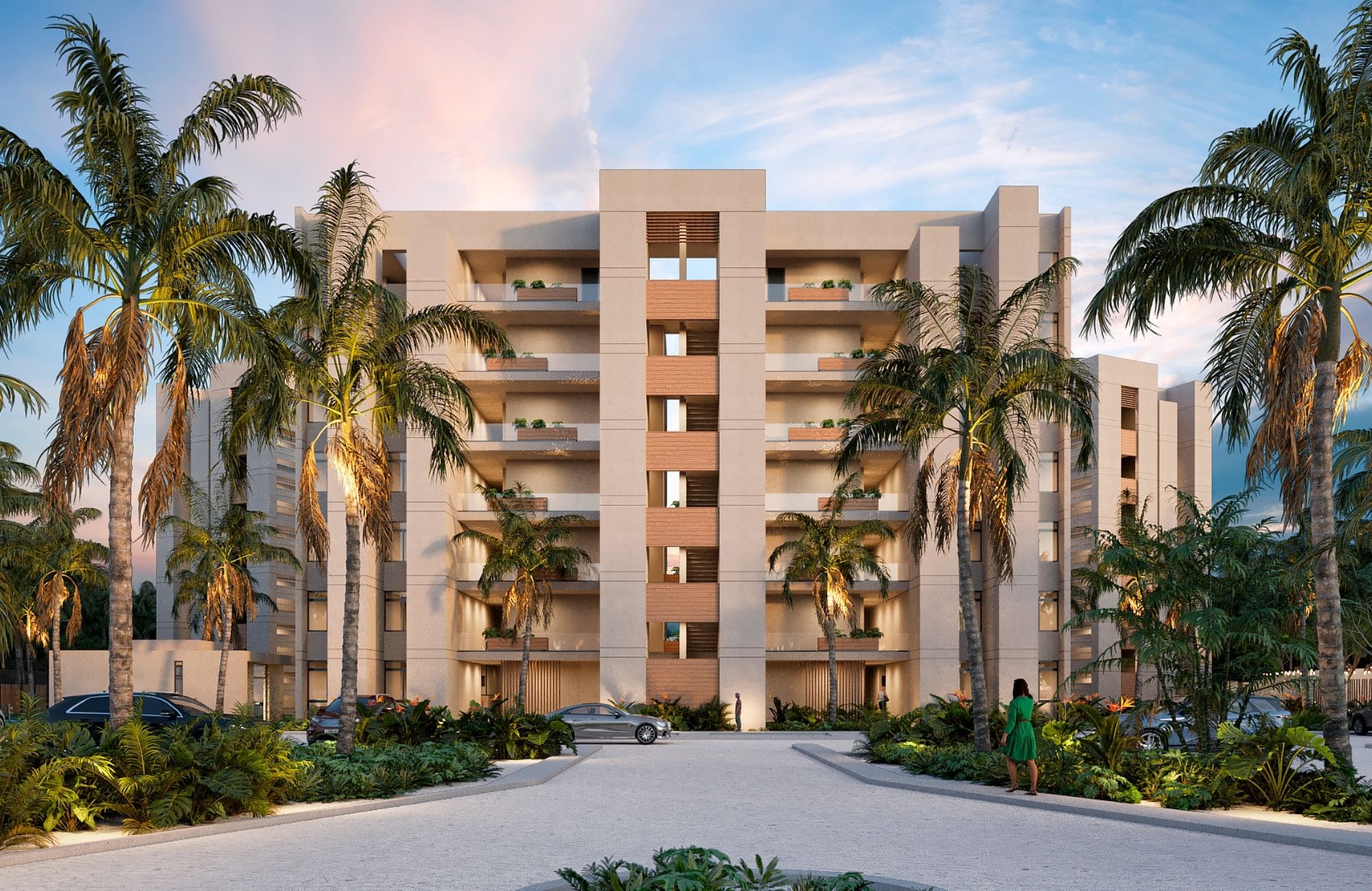 Condominio con alberca frente al mar, hamacas, terraza y palapas, pre-construcci&oacute;n,  San Crisanto, venta, Merida.