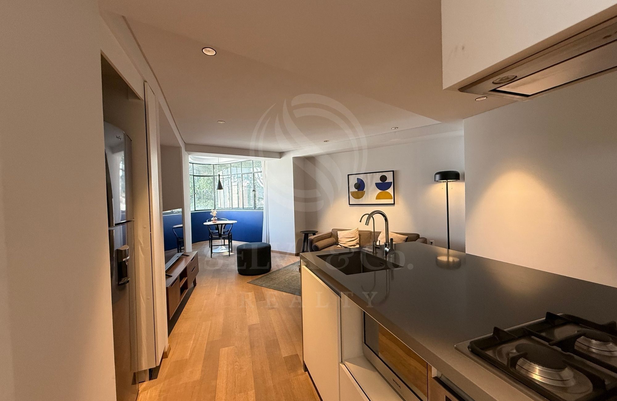 Condo with a 5 m2 terrace, 2 parking spaces, swimming lane, gym, playground, green areas, pre-construction, for sale in Santa Fe, Mexico Cit