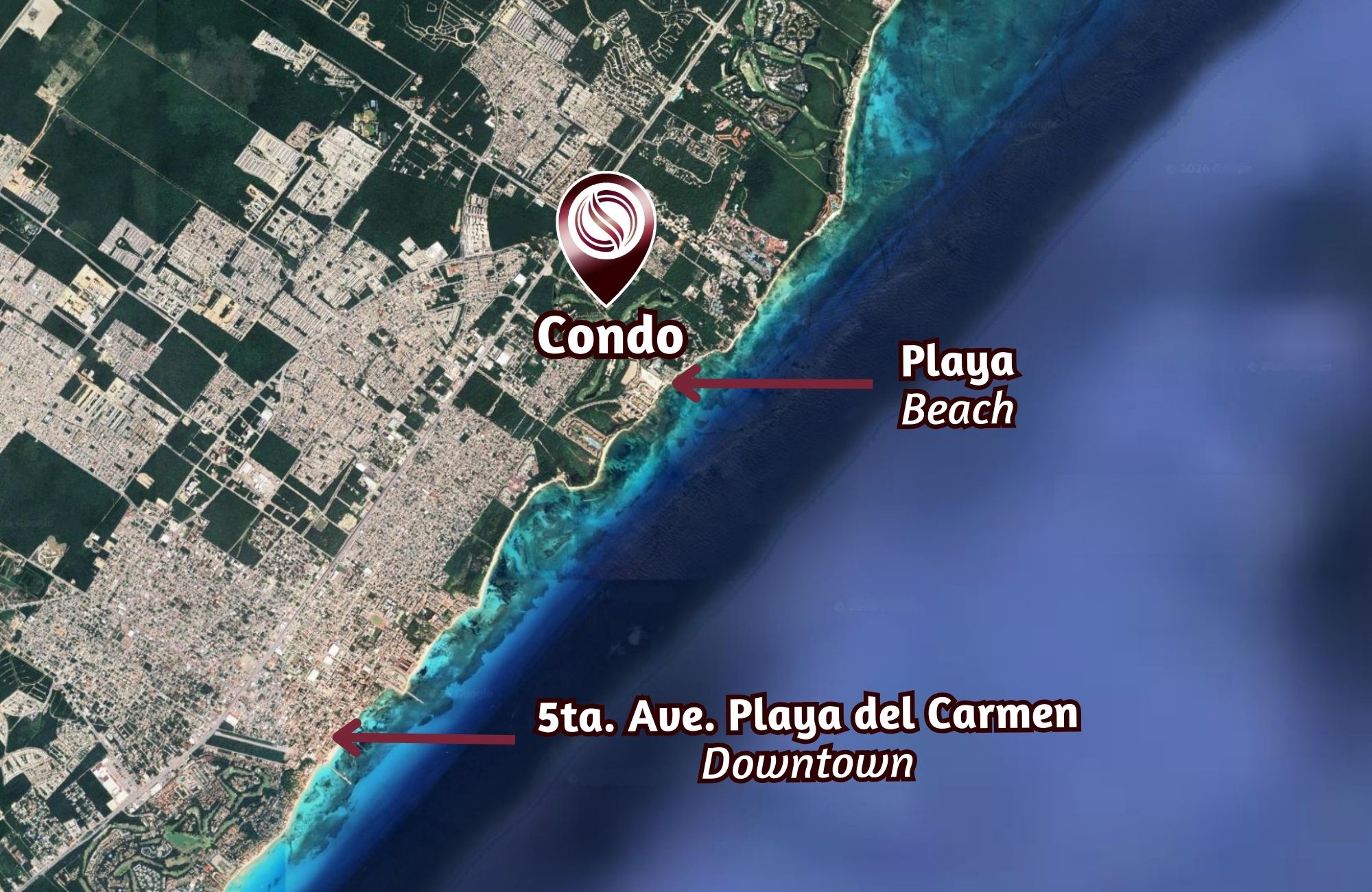 Condominio a pasos de la Quinta Avenida, rooftop, en venta Playa del Carmen.