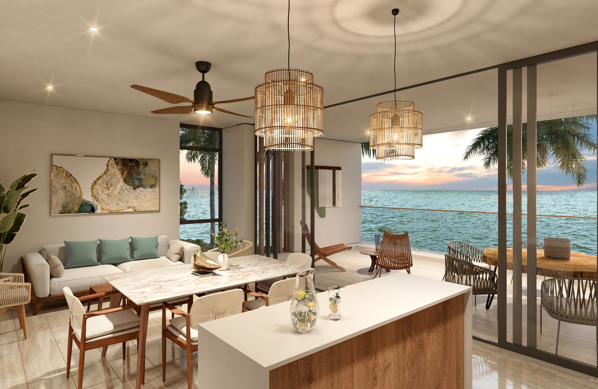 Condominio frente al mar con balc&oacute;n, chancha de p&aacute;del, gym, snack bar, en Telchac, venta, Merida.