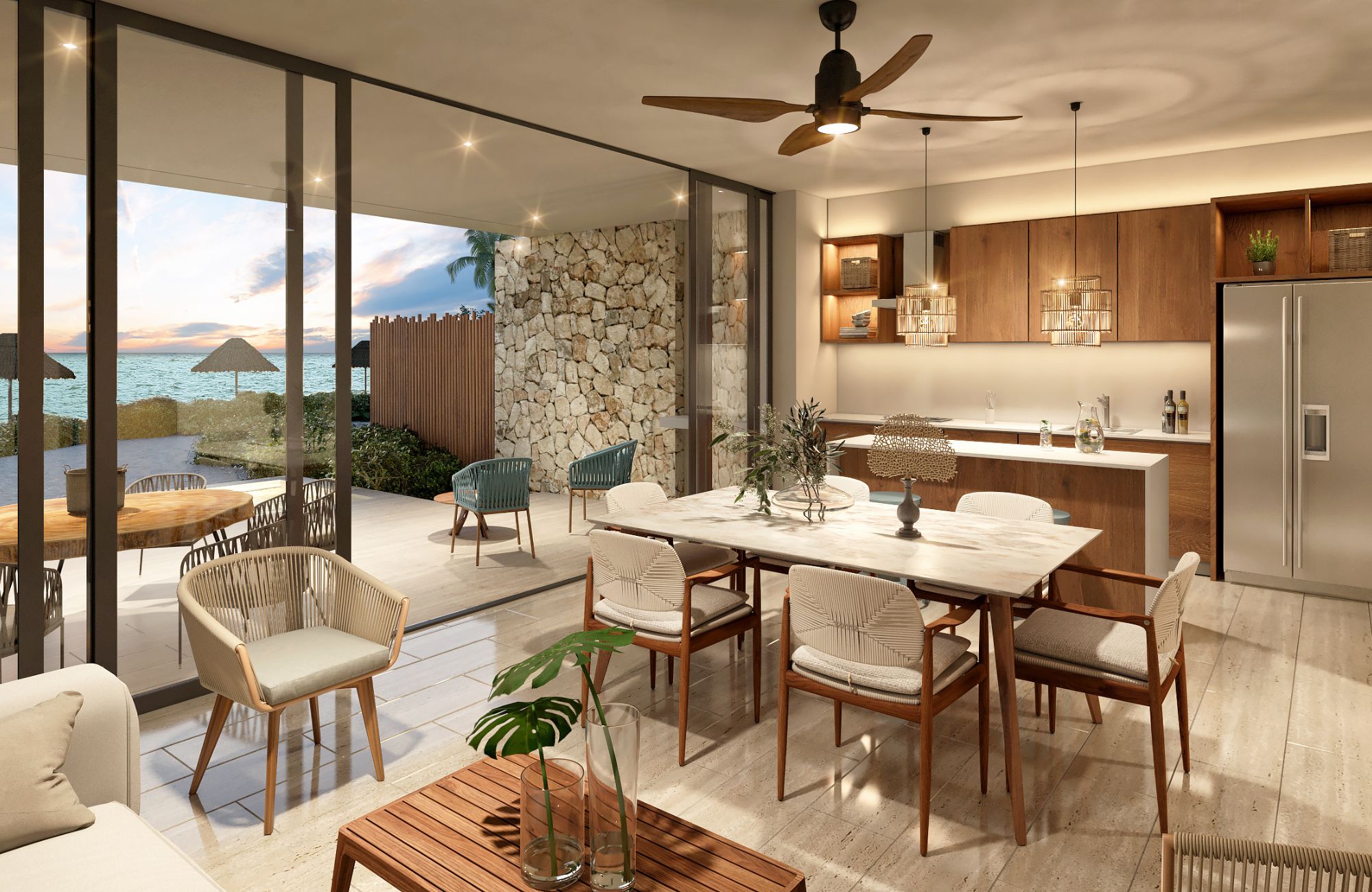 Departamento frente al mar,  con balc&oacute;n, Gimnasio y room Service, en Telchac, venta, Merida.