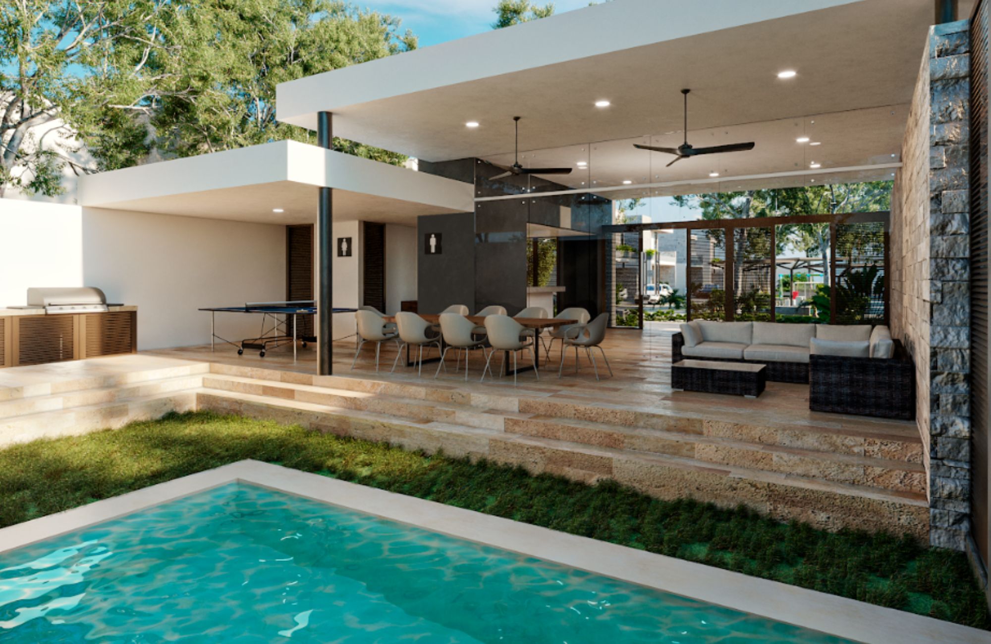 Villa with private pool and beach club for sale, San Benito, Yucat&aacute;n