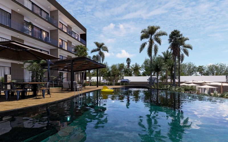 Departamento con terraza y estudio, en venta, Lagos del Sol, Canc&uacute;n