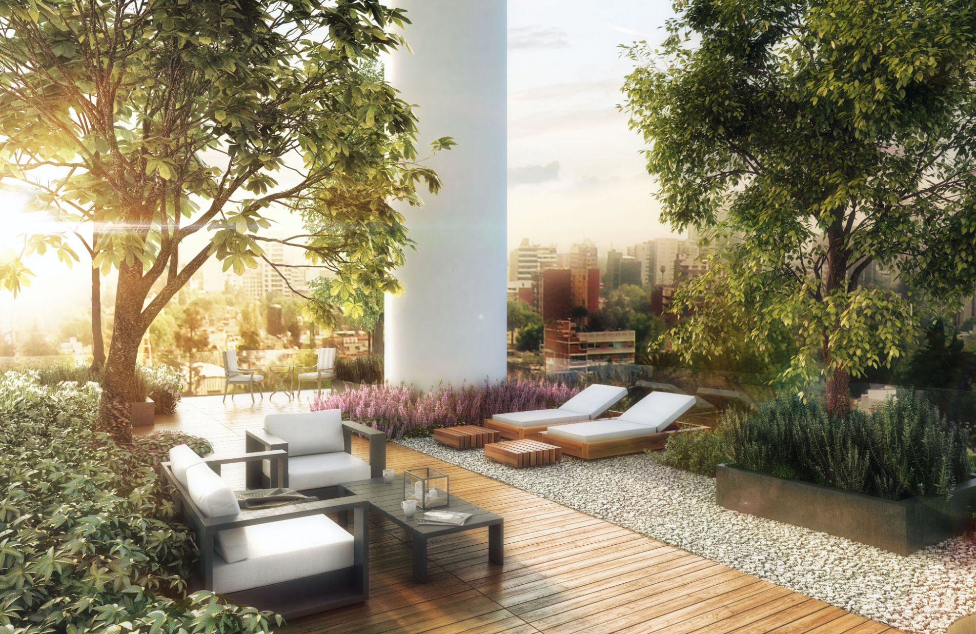 Apartment with terrace and garden, 4 parking spaces, swimming lane, gym, playground, green areas, pre-construction, for sale in Santa Fe, Me