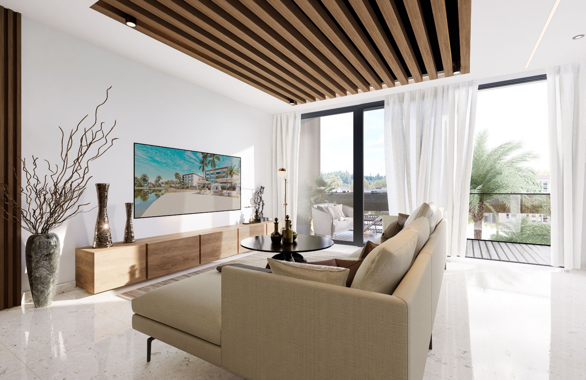 Apartment with beautiful views of the sea and the marina, with amenities: infinity pool, spa, gym, lounge area, event room, lobby