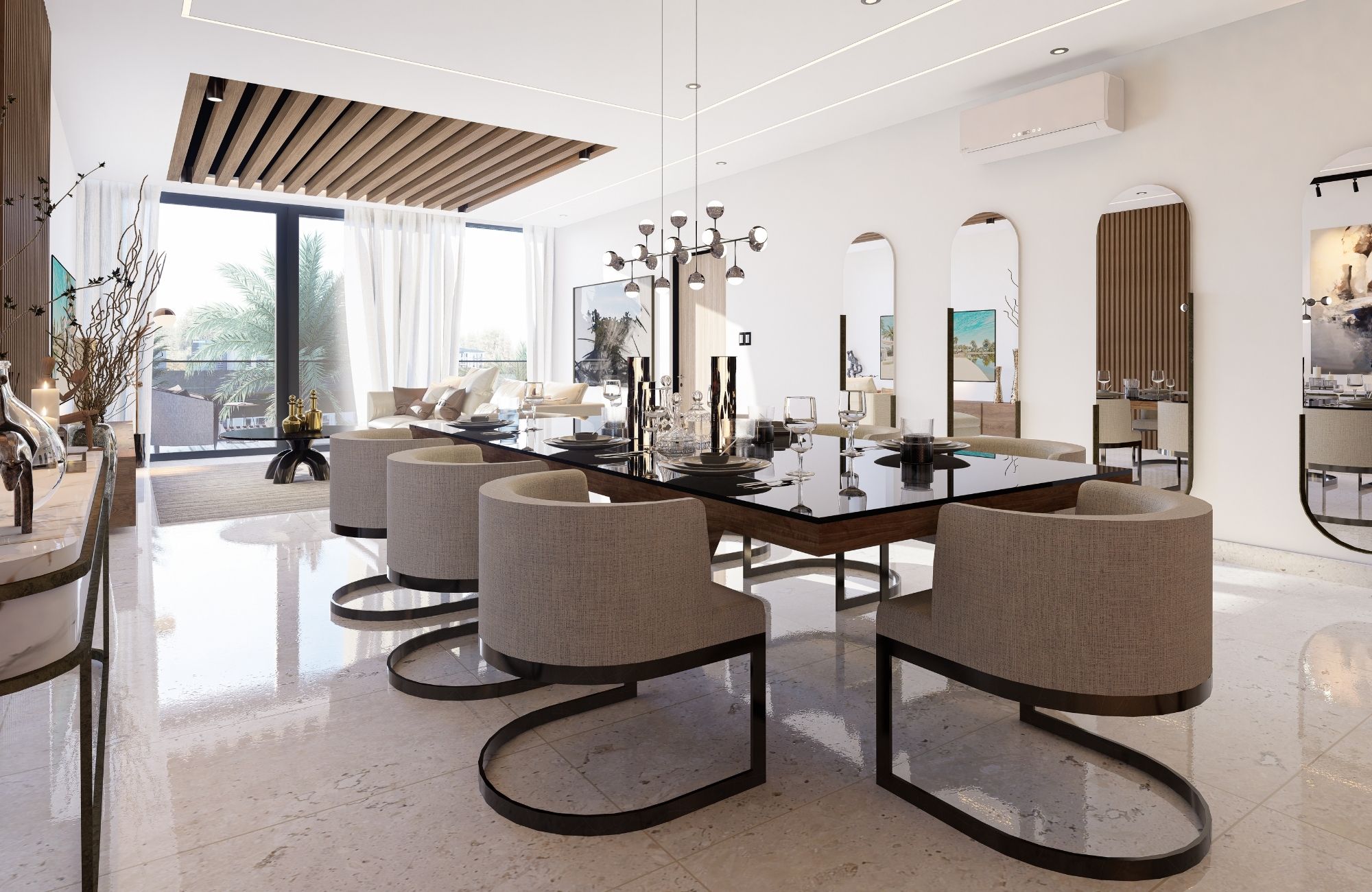 Apartment with beautiful views of the sea and the marina, with amenities: infinity pool, spa, gym, lounge area, event room, lobby