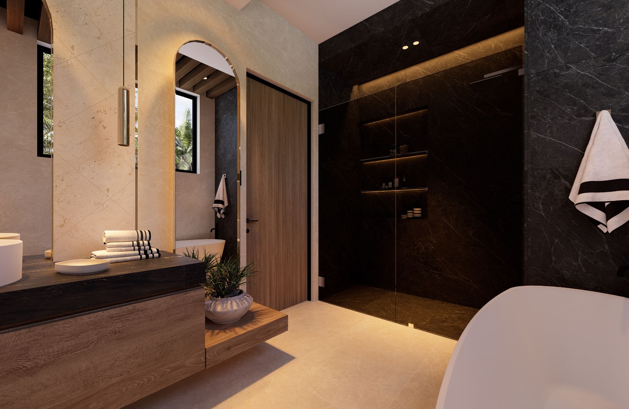 Luxury condo in sustainable building, overlooking the sea, golf course and the nature reserve. It has balconies, private elevator, terrace