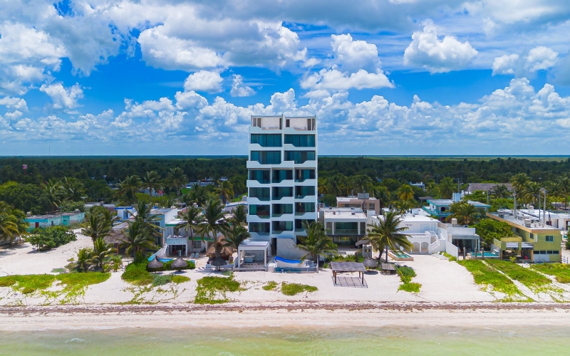 Oceanfront condominium, common pool, rooftop, pre-construction, Telchac, Yucatan