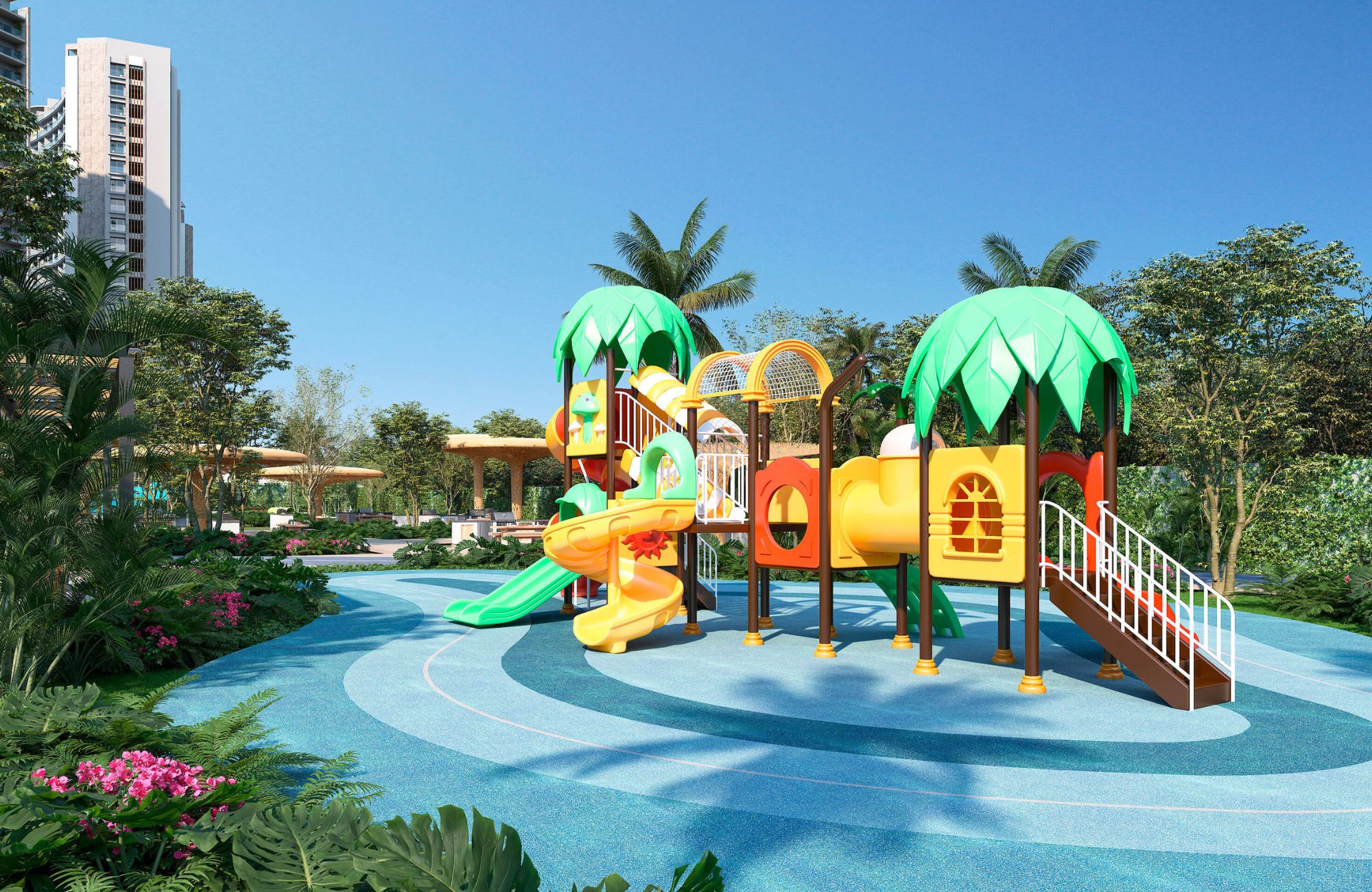 Apartment with hammock area, kids club and pool, pre-construction, for sale, Canc&uacute;n.