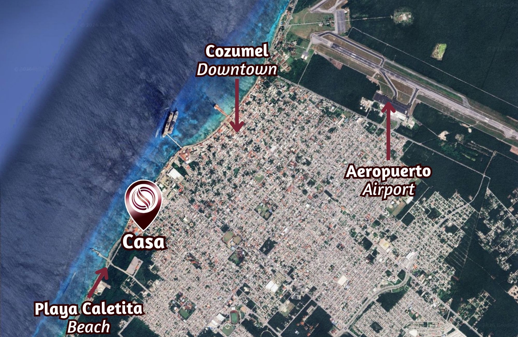 House with private pool, rooftop, double-height window, pre-construction, for sale in Country Club, Cozumel.