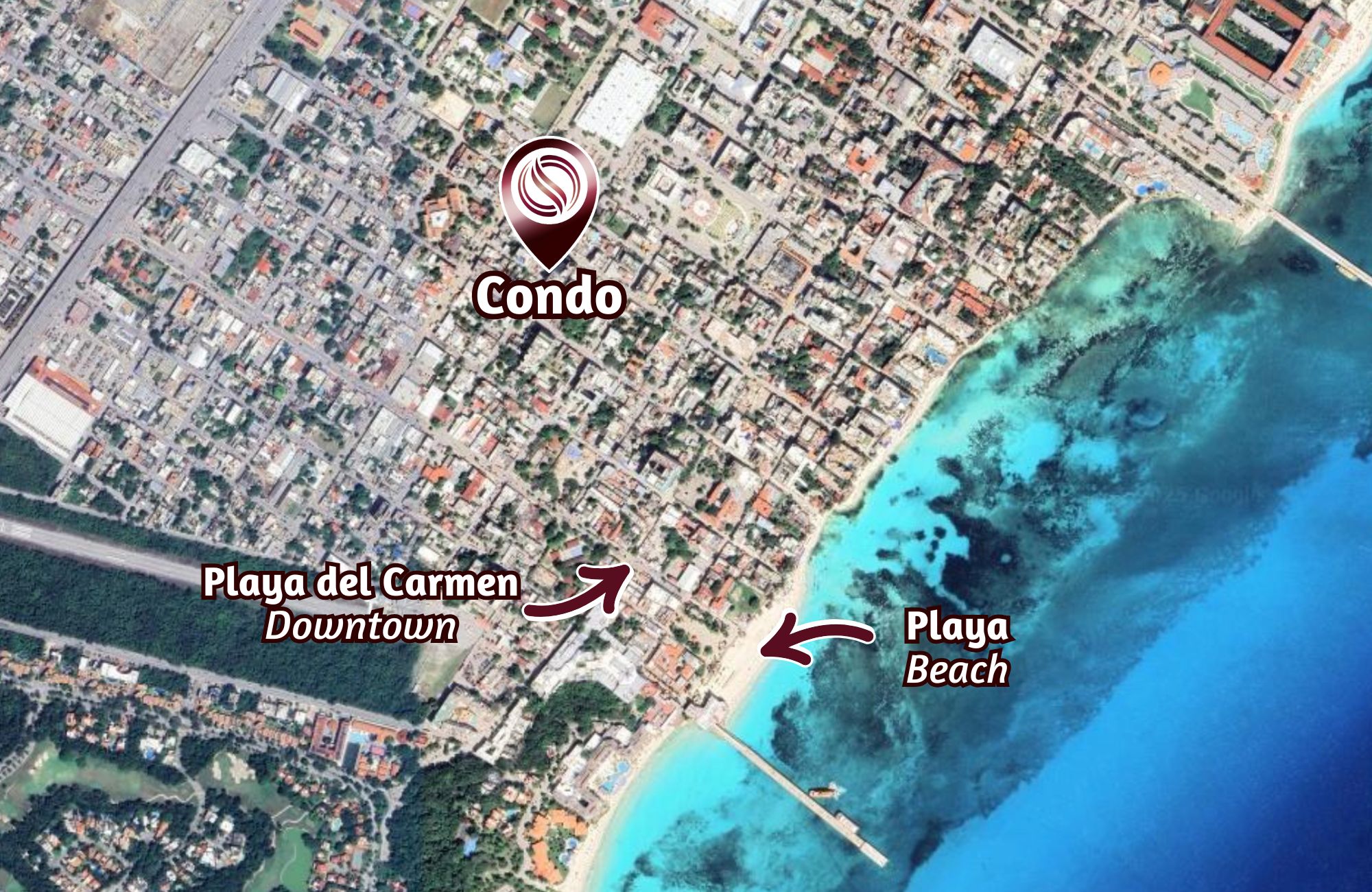 Incre&iacute;ble departamento con terraza privada y vista a la alberca &ndash; Ejido, Playa del Carmen