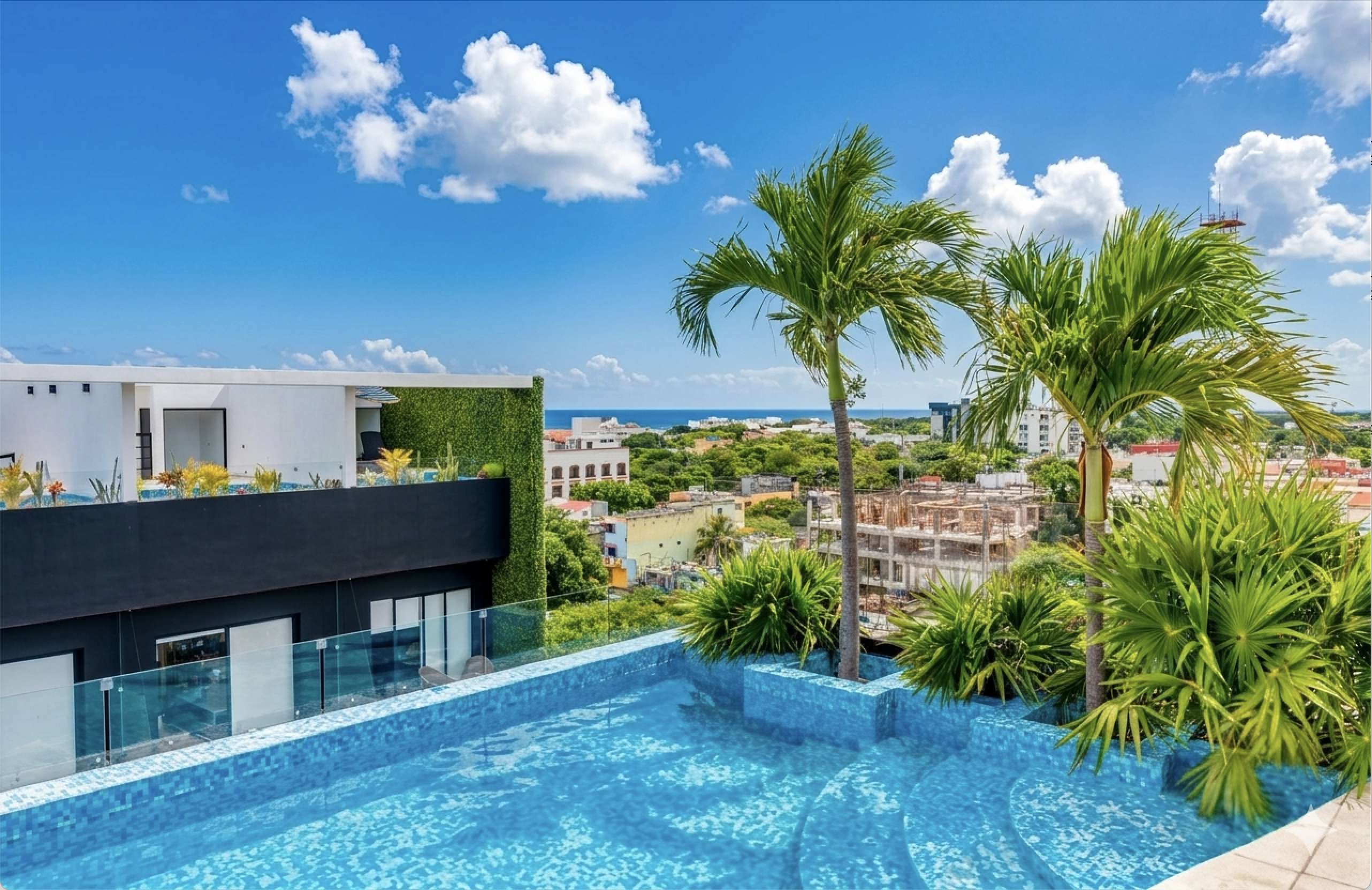 Incre&iacute;ble departamento con terraza privada y vista a la alberca &ndash; Ejido, Playa del Carmen