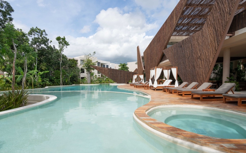 Furnished Condo with Pool and Bar for Sale, Aldea Zama, Tulum