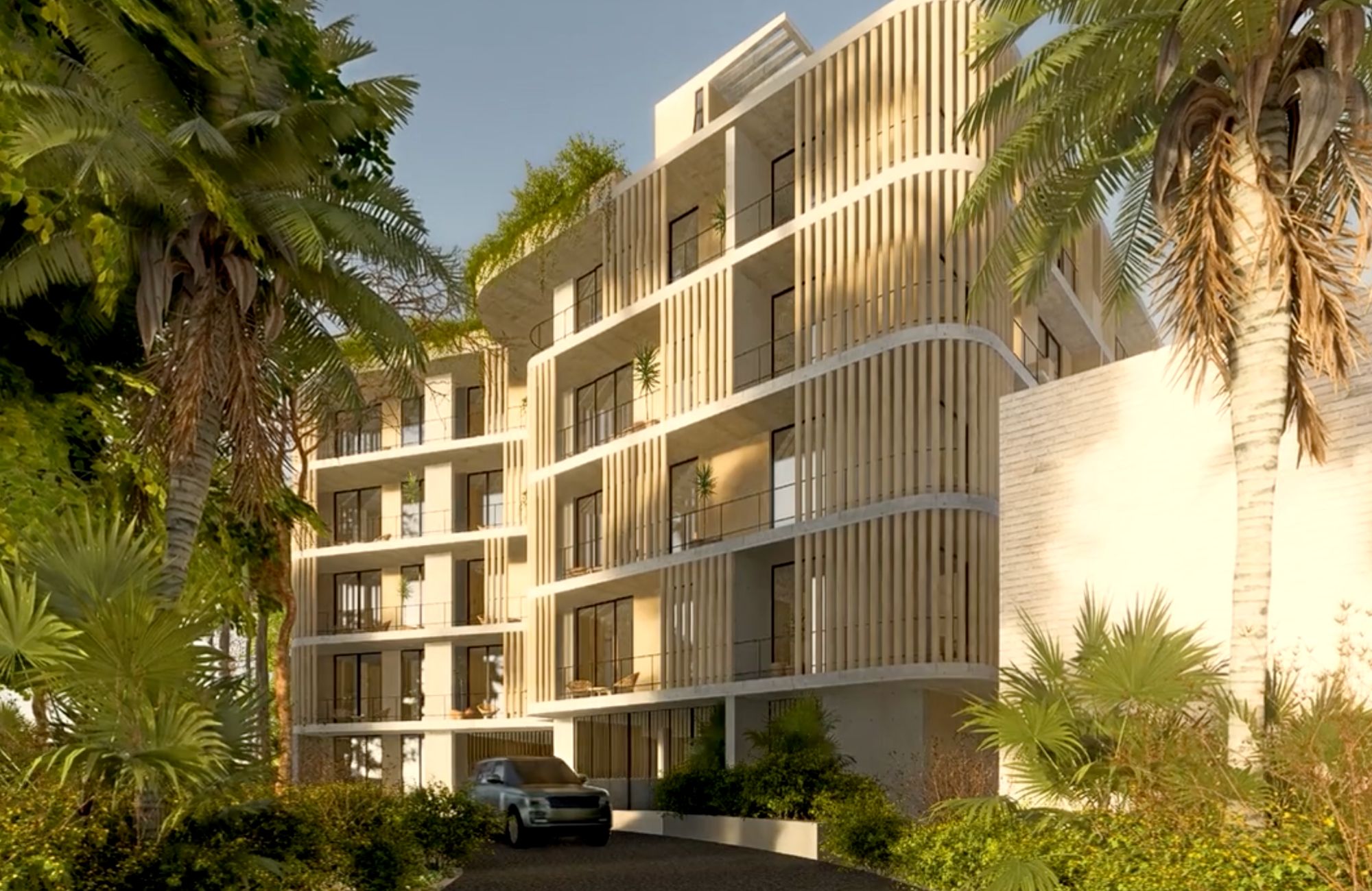 Apartment with private pool, ground floor, kitchen with breakfast bar, 2 pools in common area, for sale, Fifth Avenue, Huatulco.