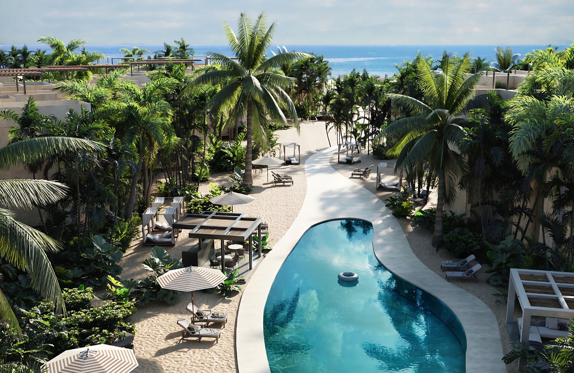 Steps from the beach condo with pool, Chicxulub Puerto, for sale, M&eacute;rida