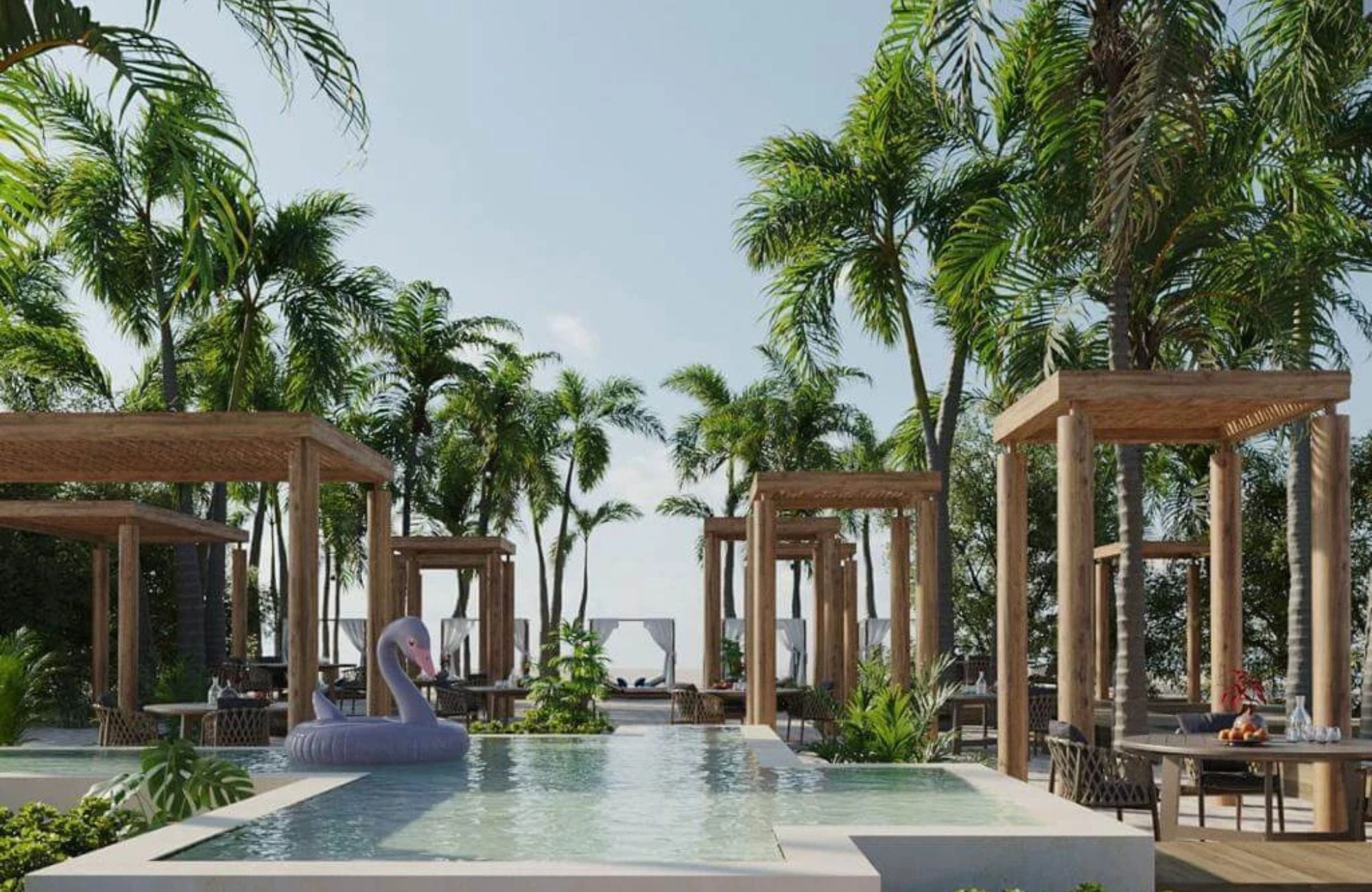 Apartment with ocean view pool and more amenities for sale San Crisanto Yucatan.