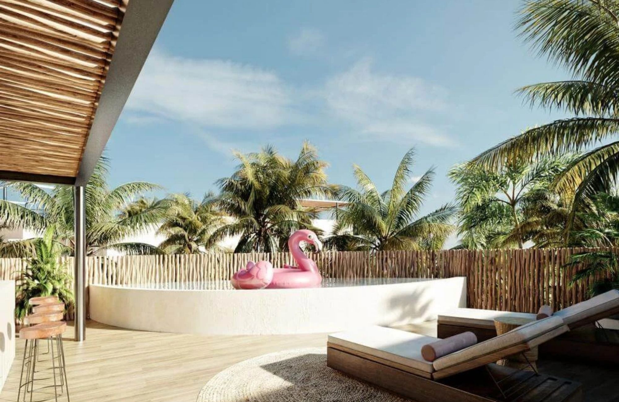 House with terrace and private pool, double-height living room, for sale Merida, Centro