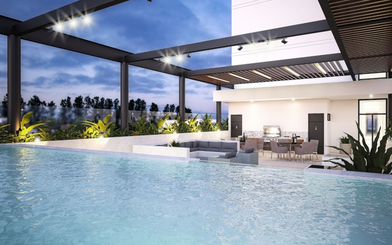 Condo with private terrace and amenities for sale, Santa Rita Cholul