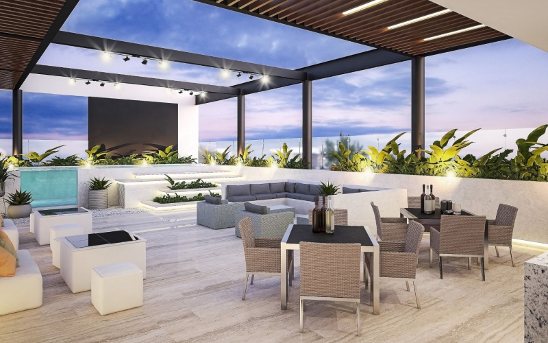 Condo with private terrace and amenities for sale, Santa Rita Cholul