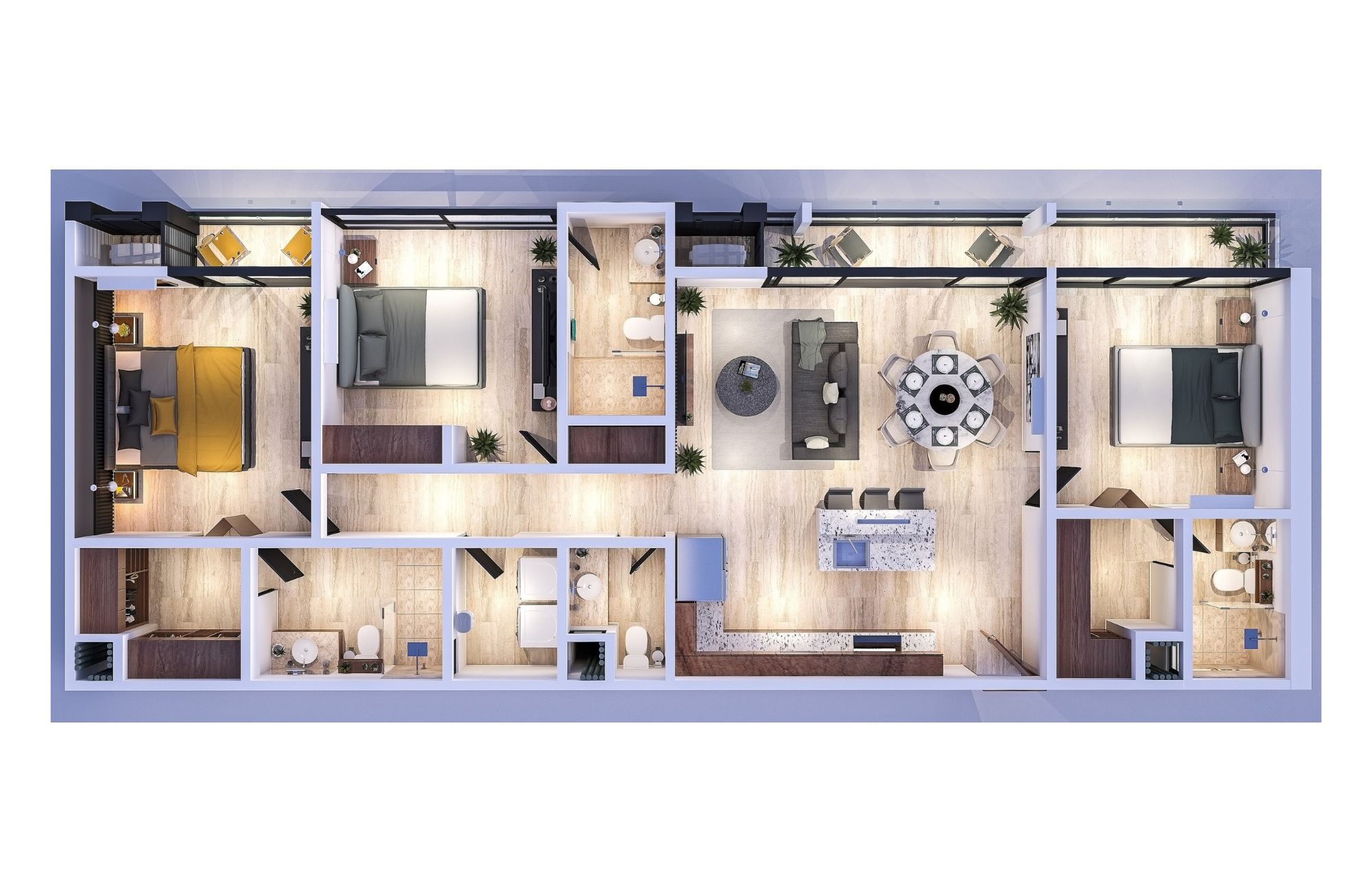 Departamento con alberca y jardin privado, tina y vanity room, area para mascotas, cigar lounge, gimnasio coworking y mas en venta Merida No