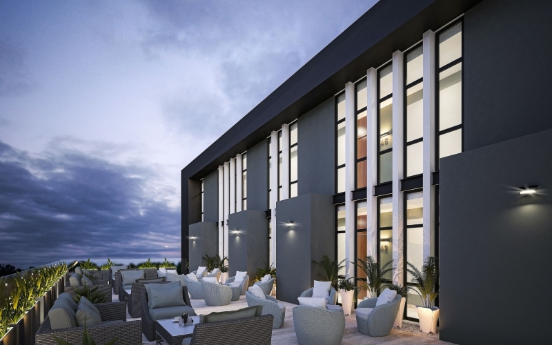 Condo with pool, rooftop, co-working space, for sale, Santa Rita Cholul