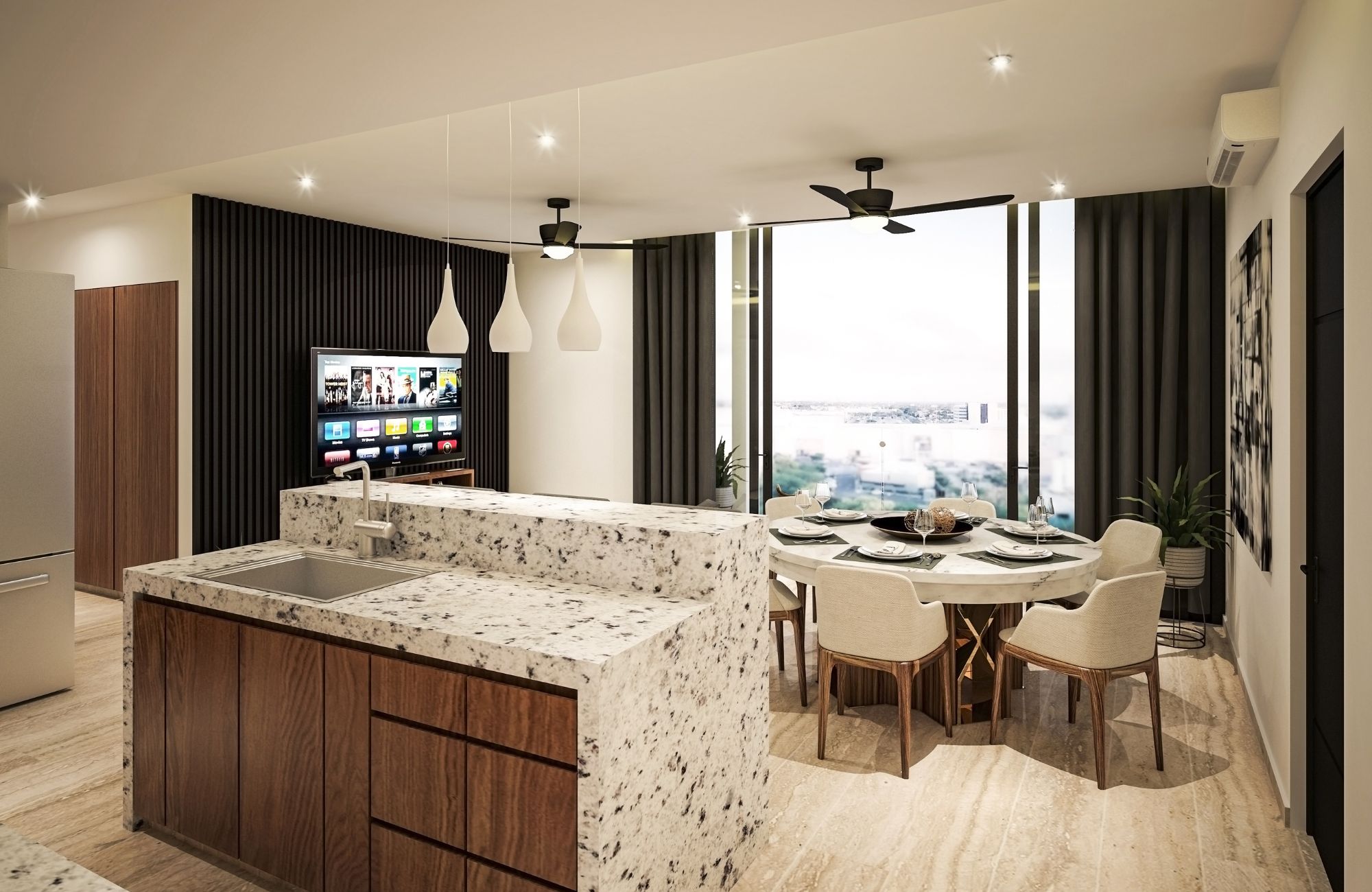 Departamento con alberca y jardin privado, tina y vanity room, area para mascotas, cigar lounge, gimnasio coworking y mas en venta Merida No