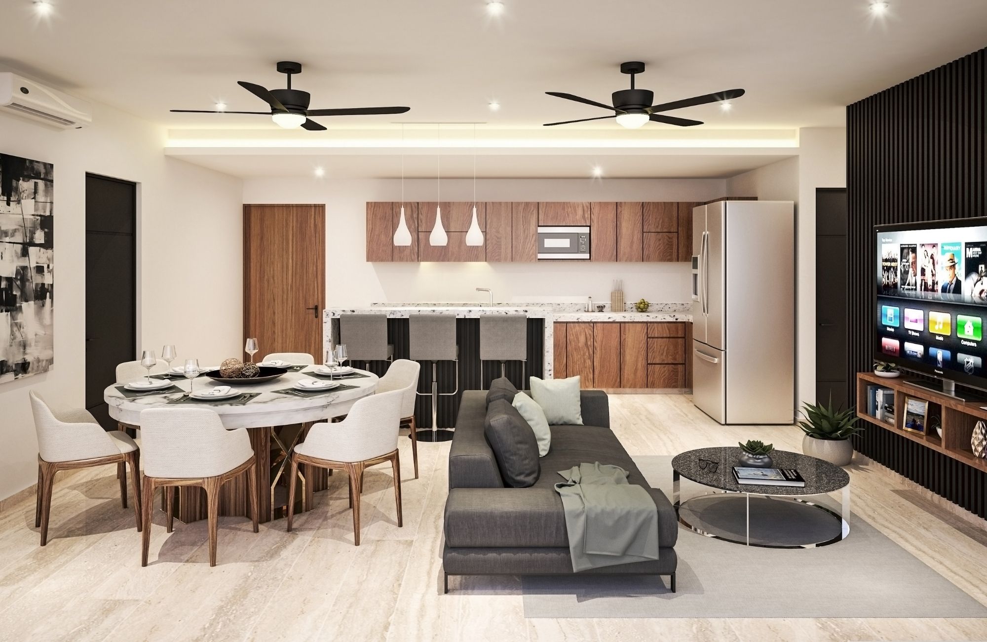 Departamento con alberca y jardin privado, tina y vanity room, area para mascotas, cigar lounge, gimnasio coworking y mas en venta Merida No