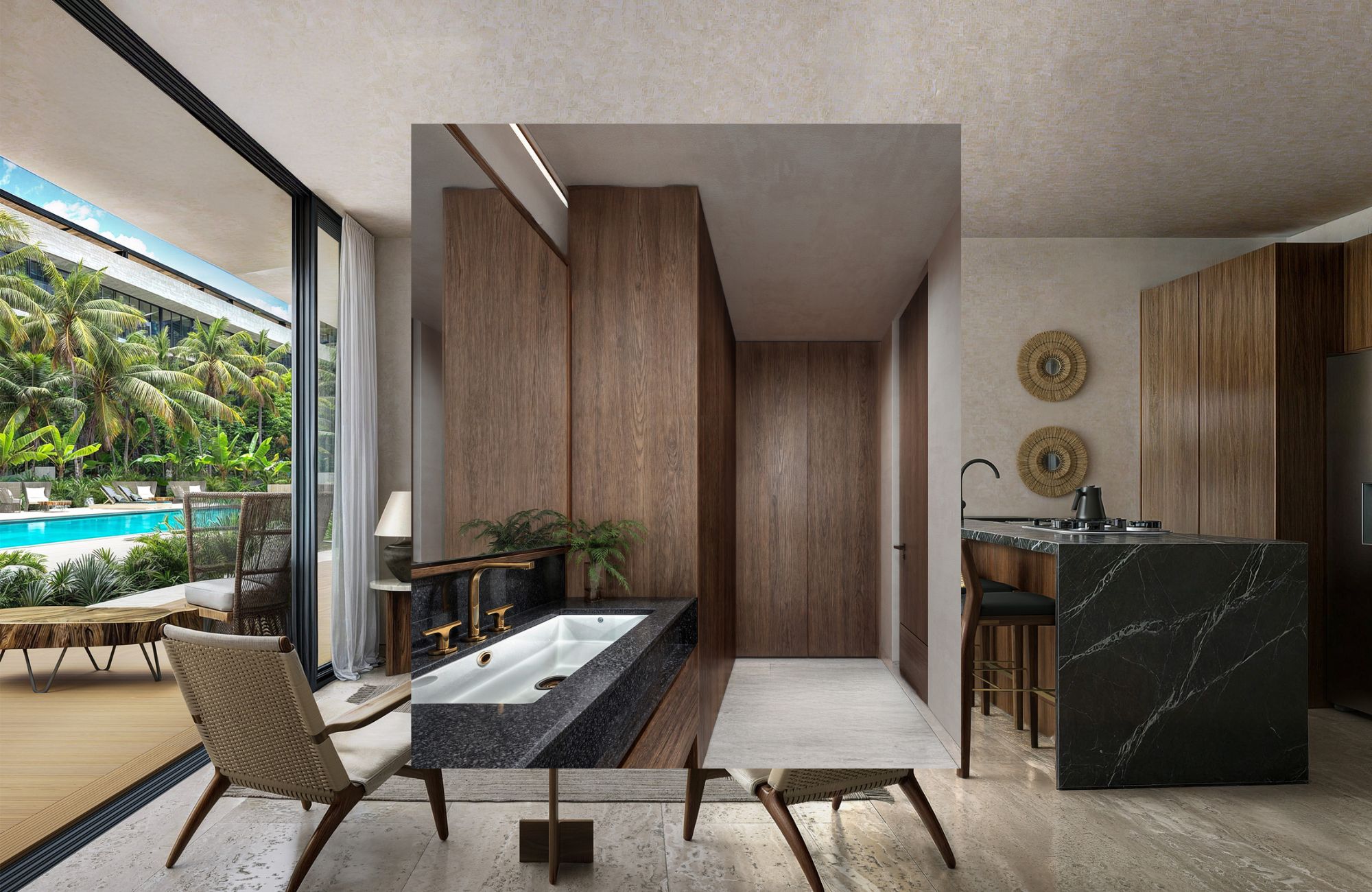 Amazing condo with private terrace and pool view &ndash; Ejido, Playa del Carmen