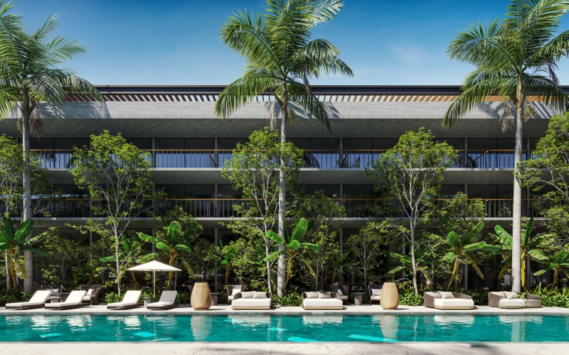 Penthouse with pool, co-working, and spa for sale, Playacar, Playa del Carmen