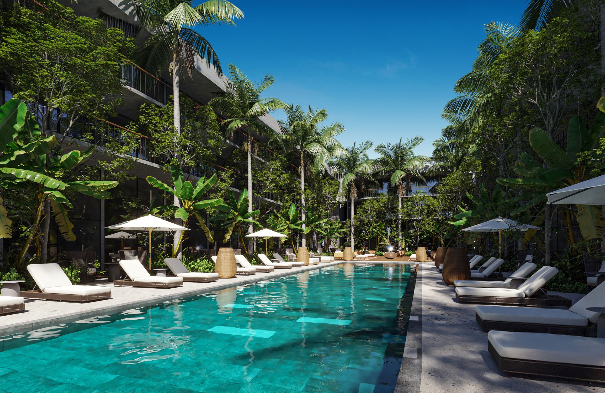 Penthouse with pool, co-working, and spa for sale, Playacar, Playa del Carmen