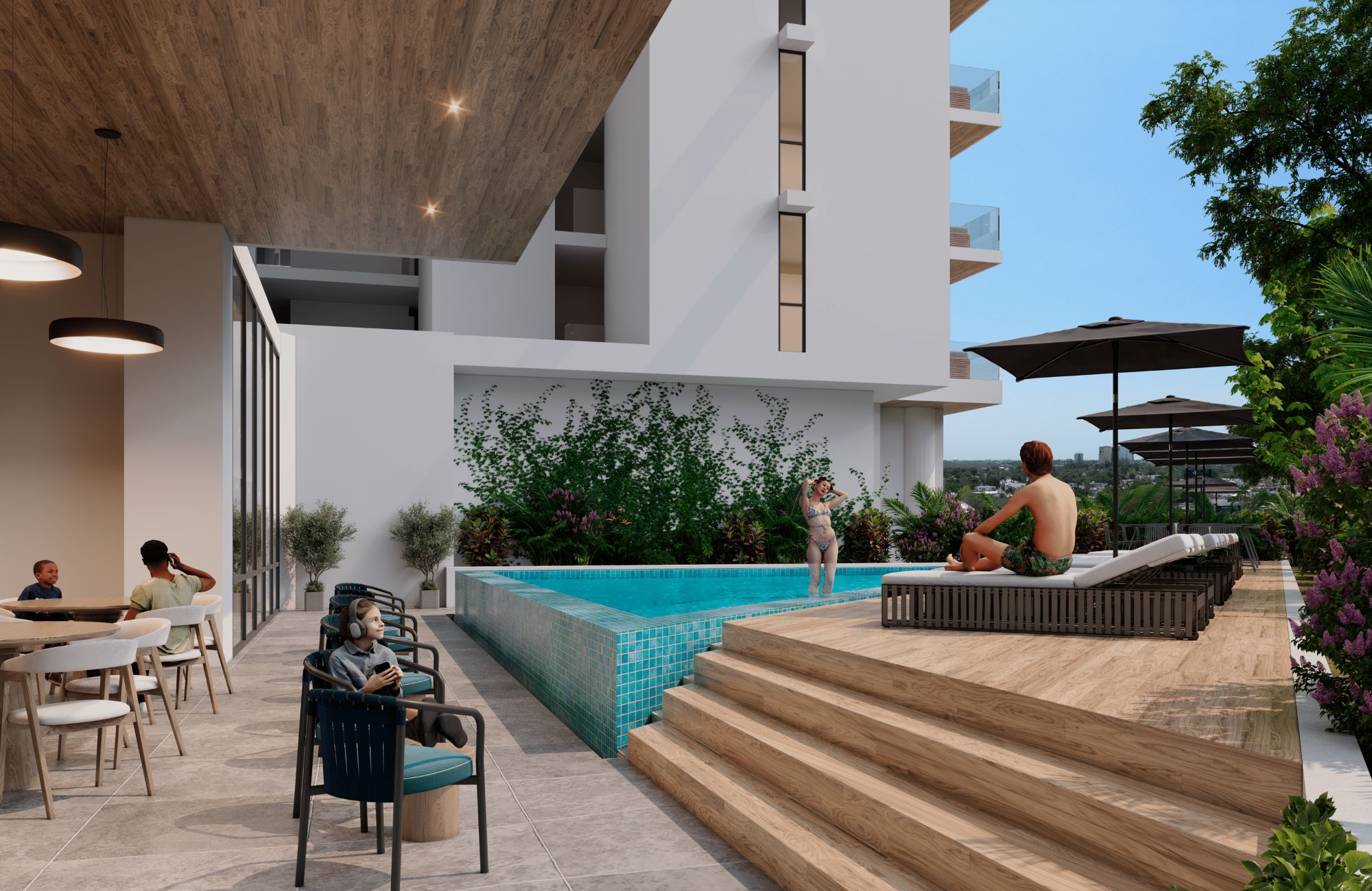 Condo with pool and amenities for sale, Temoz&oacute;n Norte, M&eacute;rida