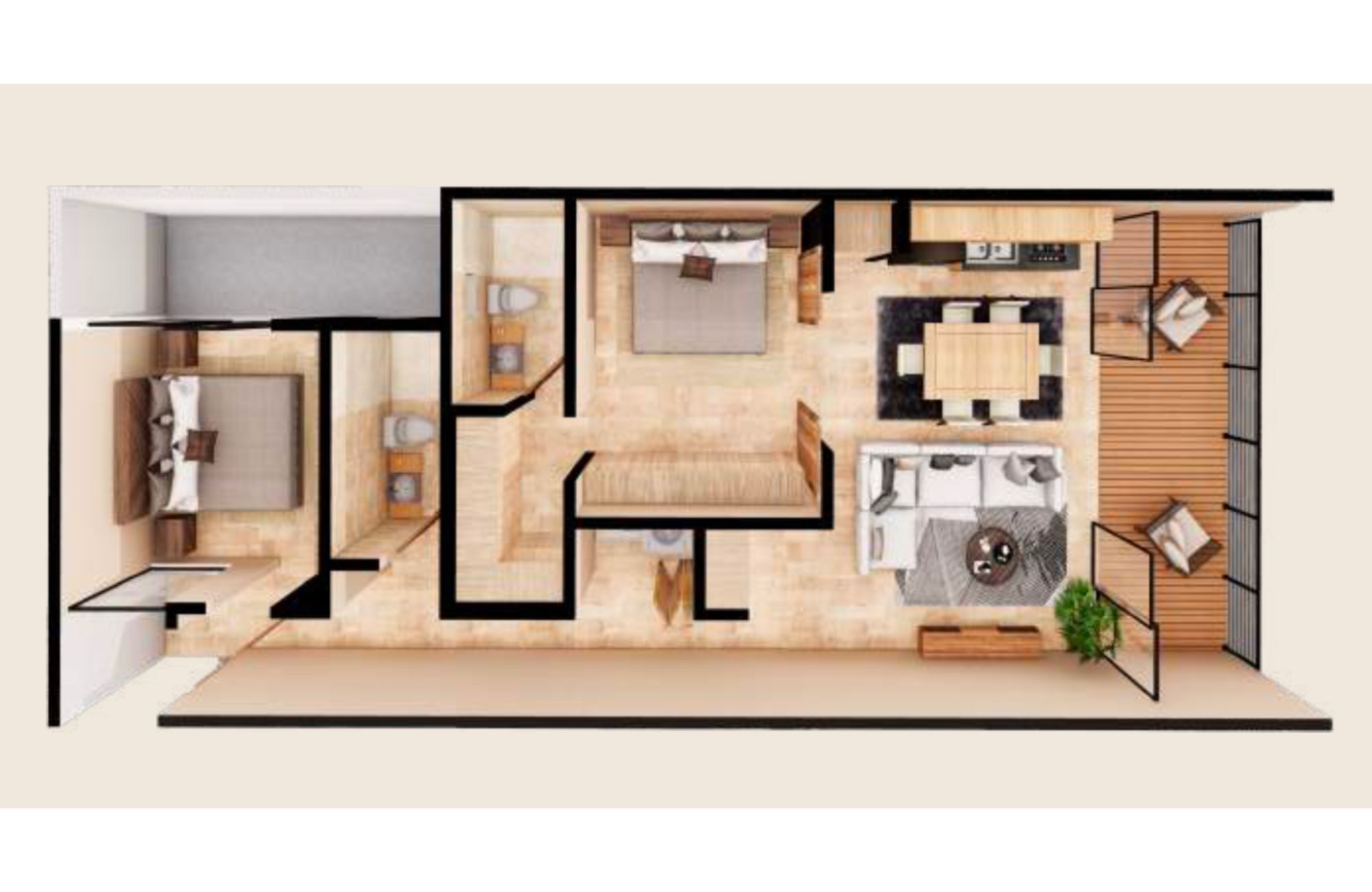 Condo for Sale, Rooftop with Common Pool, Sector K, Huatulco