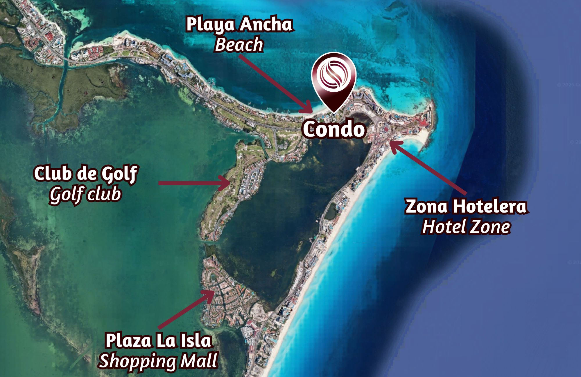 Departamento con vistas al mar y la marina, alberca de adultos, canchas deportivas, en venta Puerto Canc&uacute;n.