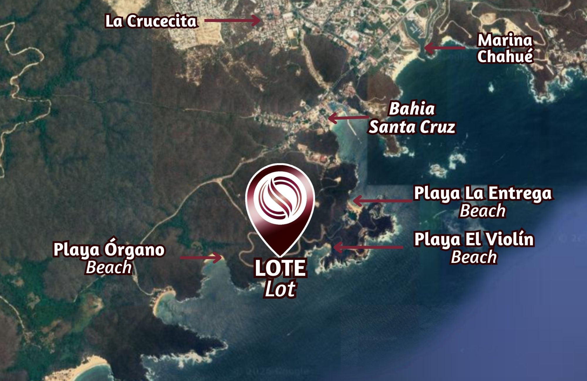 Oceanfront land in an ultra-low-density development, for sale, Sector Viol&iacute;n, Huatulco