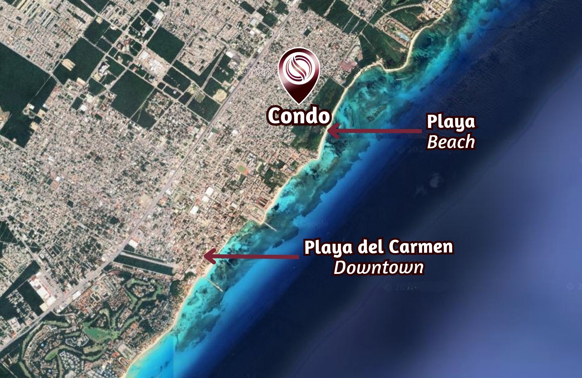 Condo with pool, hammocks, outdoor cinema for sale Playa del Carmen