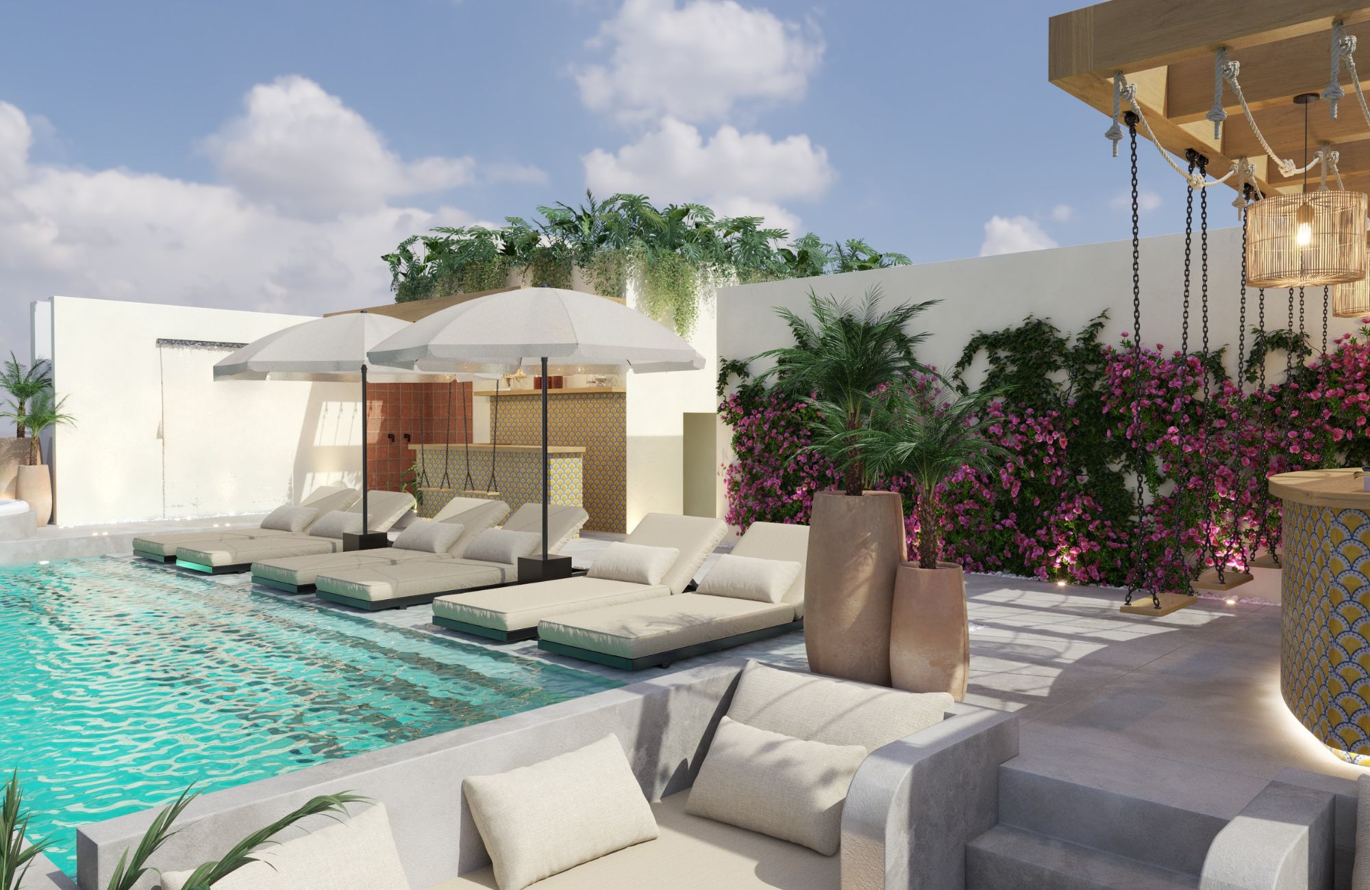 Apartment with swimming lane, jacuzzi, spa, pre-construction near Fifth Avenue