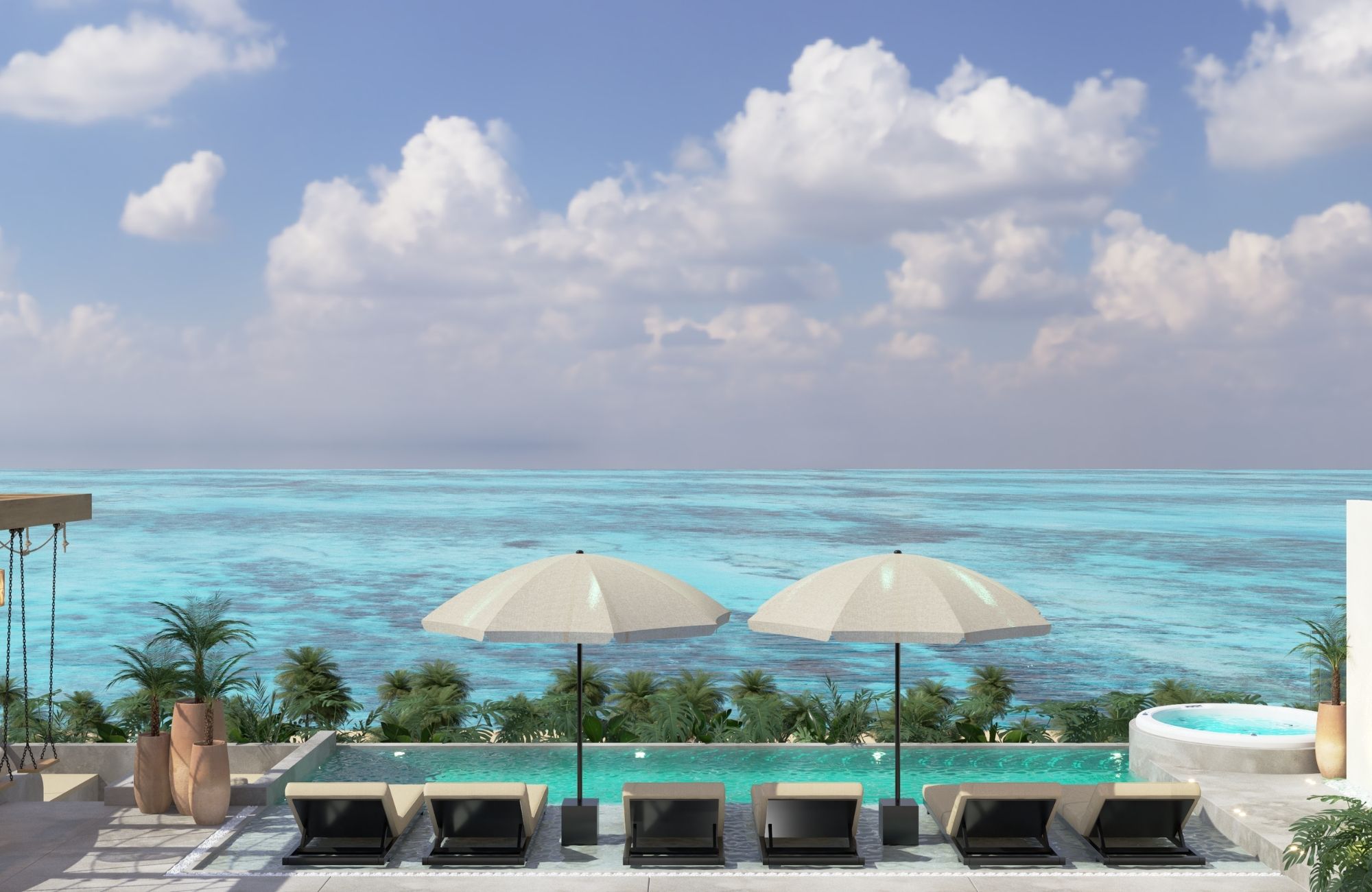 Condo with swimming lane, jacuzzi, spa, coworking, for sale near Fifth Avenue